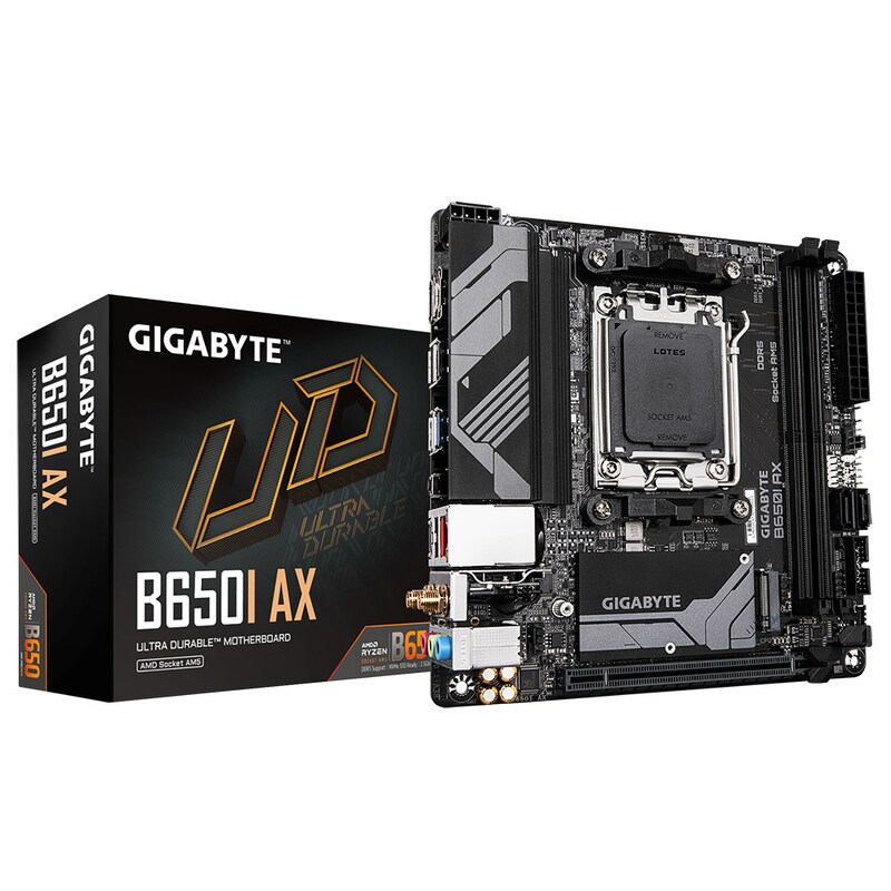 GIGABYTE B650I AX DDR5 mITX Mainboard Sockel AM5 HDMI/DP