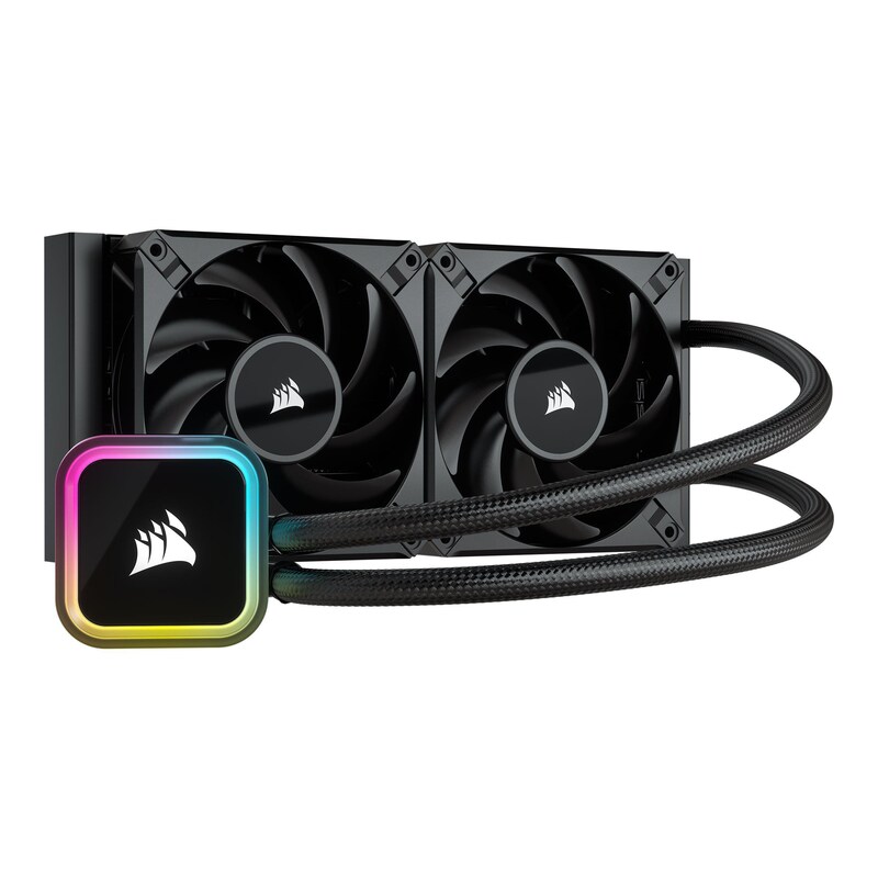 Corsair ICUE H100i RGB Elite Wasserkühlung 240 mm Intel und AMD CPU schwarz