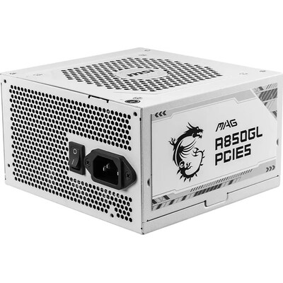 MSI MAG A850GL White 850 Watt ATX3.0 80+ Gold Netzteil PCIe 5.0 120mm Lüfter