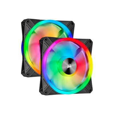 Corsair  QL Series QL140 RGB Lüfter 140x140x25mm 2er-Pack schwarz | 00840006611707