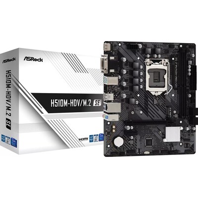 Image of ASRock H510M-HDV/M.2 SE mATX Mainboard Sockel 1200 M.2/HDMI/VGA/DVI/USB3.0