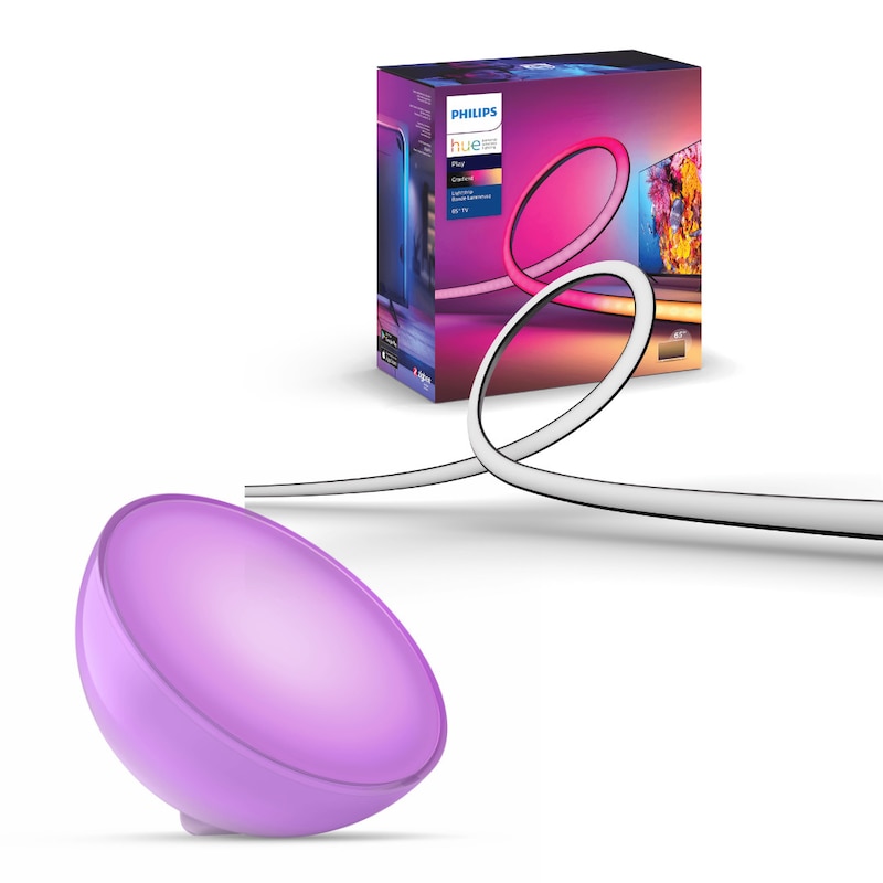 Philips Hue Play Gradient Lightstrip 65 Zoll + Go tragbare Tischleuchte