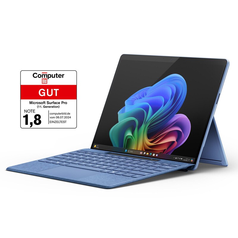 Microsoft Surface Pro (11. Generation) Copilot+ PC 13" OLED 2in1 Saphir Snapdragon® X Elite 16GB/1TB SSD Win11 ZIB-00037