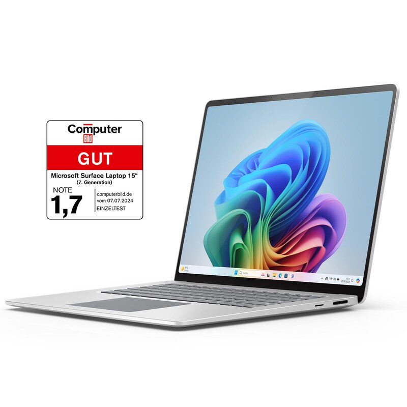 Surface Laptop (7.Generation) Copilot+PC 15" QHD Touch Platin Snapdragon® X Elite 16GB/1TB SSD Win11 ZYT-00005