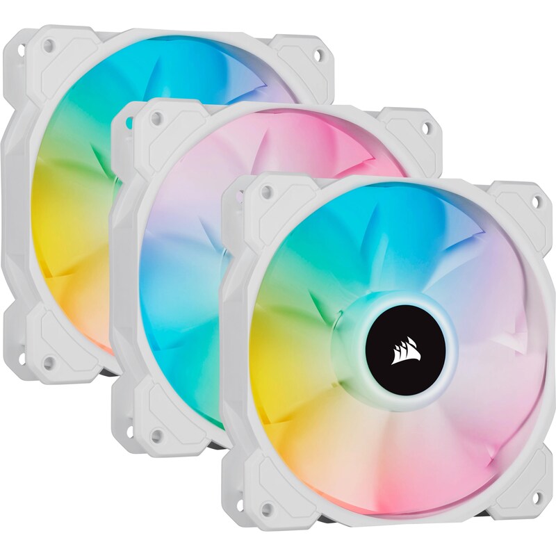 ELITE 120 günstig Kaufen-Corsair iCUE SP120 RGB ELITE 120mm weiß Tri-Pack. Corsair iCUE SP120 RGB ELITE 120mm weiß Tri-Pack <![CDATA[• 3x 120x120mm Lüfter, 25 mm Einbautiefe • Drehzahlbereich: 400 rpm bis 1500 rpm • Max. Durchsatz ~81.04m³/h @ 26.5 dB(A) • Anschluss übe