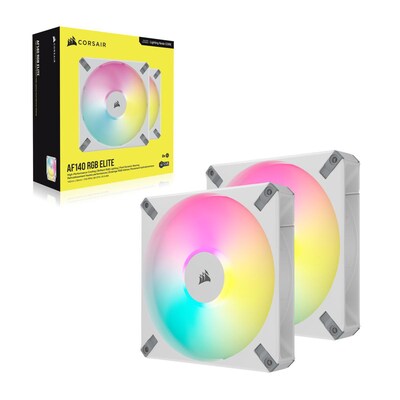 Corsair iCUE AF140 RGB ELITE 140mm weiß Double-Pack