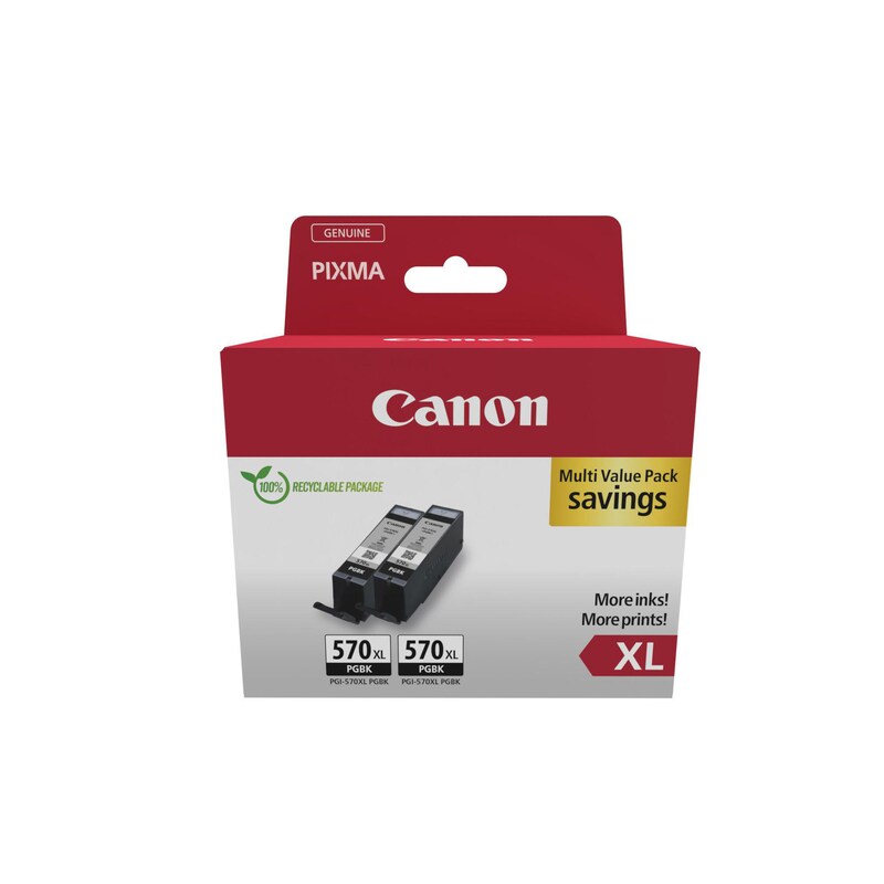 Canon 0318C010 PGI-570XL PGBK pigmentiertes schwarz Tintenpatrone Doppelpack