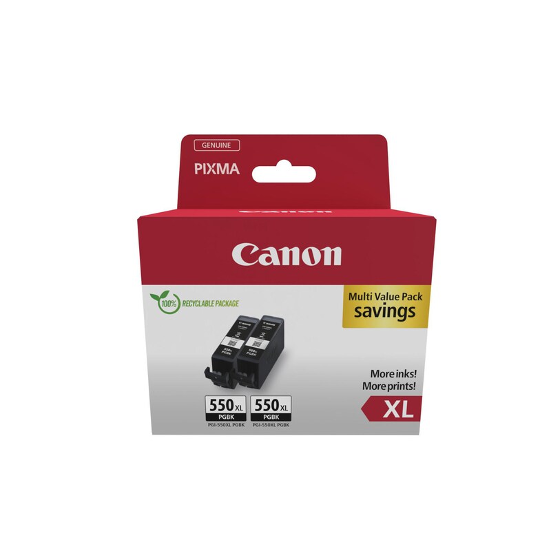 Canon 6431B010 PGI-550XL PGBK Doppelpack pigmentiertes schwarz