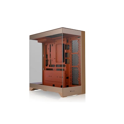 THERMALTAKE CTE E550 MX Midi-Tower Gehäuse Seitenfenster beige/orange