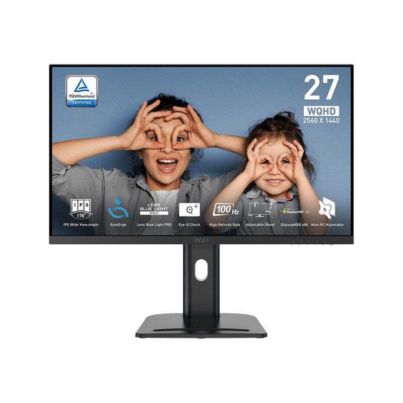 MSI Pro MP273QPDE E2 69cm (27") QHD IPS Office Monitor 16:9 HDMI/DP 100Hz 4ms Sync