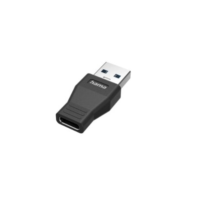 Hama 00200354 USB-Adapter, USB-A-Stecker - USB-C-Buchse, USB 3.2 Gen1, 5 Gbit/s