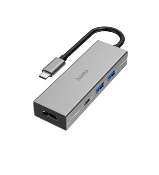 Hama 00200107 USB-C-Hub, Multiport, 4 Ports, 2x USB-A, USB-C, HDMI™