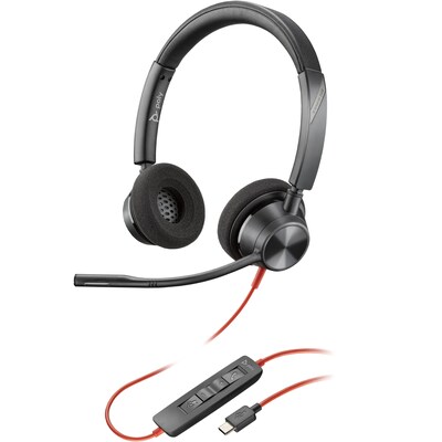 Poly Blackwire 3320 USB-C Stereo-Headset inkl. USB-C/A-Adapter, UC-zertifiziert