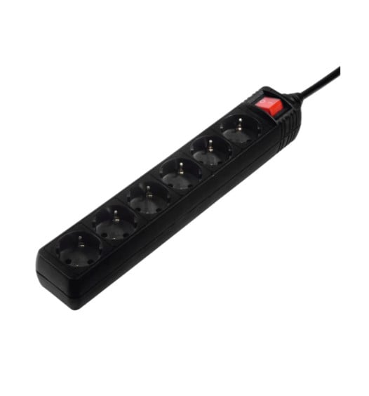 Hama 00030394 Steckdosenleiste 6-fach, mit Schalter, 1.4m, Schwarz