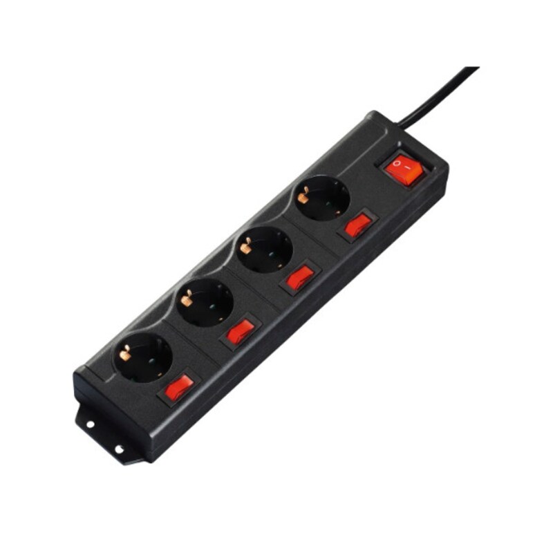 Fach günstig Kaufen-Hama 00137257 Steckdosenleiste 4+1, 4-fach, einzeln schaltbar, Schwarz. Hama 00137257 Steckdosenleiste 4+1, 4-fach, einzeln schaltbar, Schwarz <![CDATA[• 4 Steckdosen • Steckdoseneinsätze um 90° gedreht • zum Anschluss von bis zu vier elektrischen, einzel