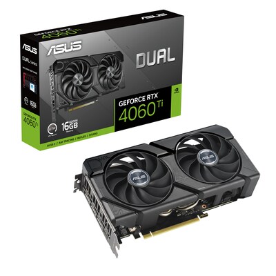 Image of ASUS DUAL GeForce RTX 4060Ti EVO Grafikkarte, 16GB GDDR6, HDMI, 3x DP, PCIe 4.0