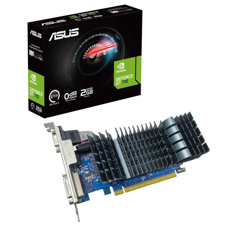 ASUS GeForce GT 710 EVO 2GB GDDR5 PCIe DVI/HDMI/VGA passiv low profile