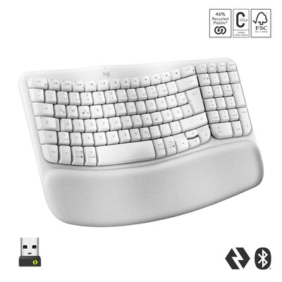 Logitech Wave Keys Off-White, DE-Layout (Qwertz) inkl. Logi Bolt USB-Adapter