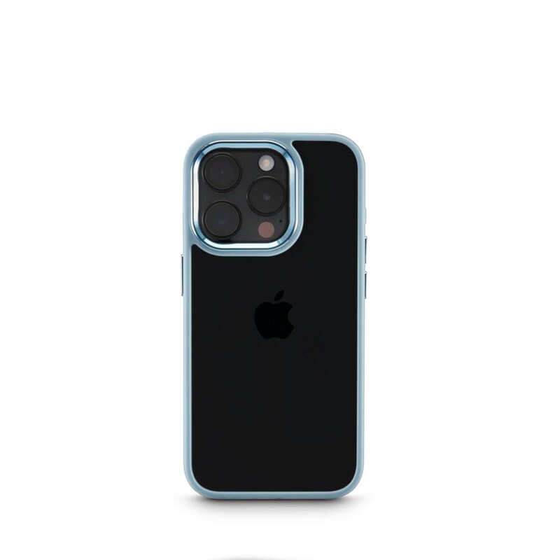 Hama 00136039 Handyhülle Cam Protect für Apple iPhone 15 Pro Max, durchsichtig, Blau