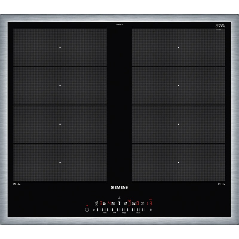 Siemens EX645FXC1E iQ700 Einbau-Induktionskochfeld autark 60cm Edelstahl-Rahmen