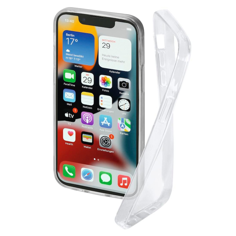 Hama 00196938 Cover Crystal Clear für Apple iPhone 13 mini, Transparent