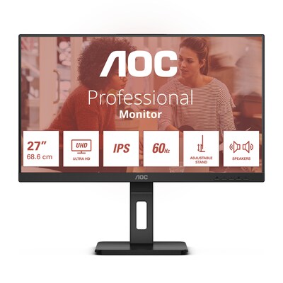 Image of AOC U27E3UF 68,6cm (27") 4K UHD IPS Office Monitor 16:9 HDMI/DP/USB 60Hz Sync 4ms Ergonomie