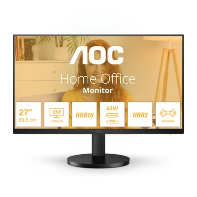 Image of AOC U27B3CF 68,6cm (27") 4K UHD IPS Office Monitor 16:9 HDMI/DP/USB-C PD65W 60Hz Sync HDR10