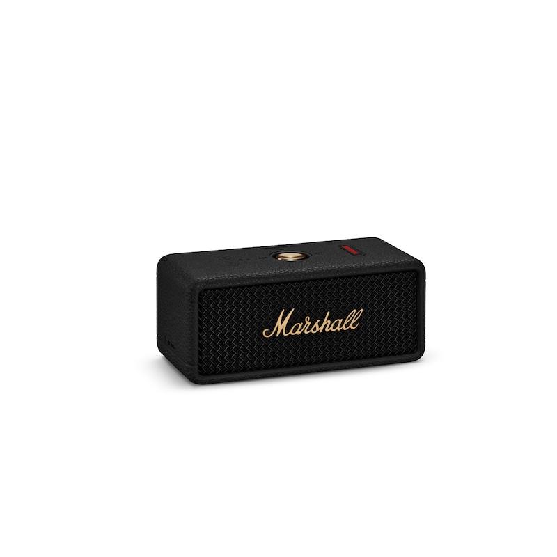 RA auf günstig Kaufen-Marshall EMBERTON lll Bluetooth Lautsprecher black&brass. Marshall EMBERTON lll Bluetooth Lautsprecher black&brass <![CDATA[• Übertragung: Bluetooth - Farbe: Schwarz • maximale Akkulaufzeit: 32h • Ladefunktionen: Aufladen über USB • Abmessungen: 1