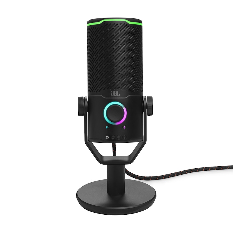 JBL Quantum Stream Studio USB-Mikrofon mit dreifachem Kondensator für Streaming schwarz