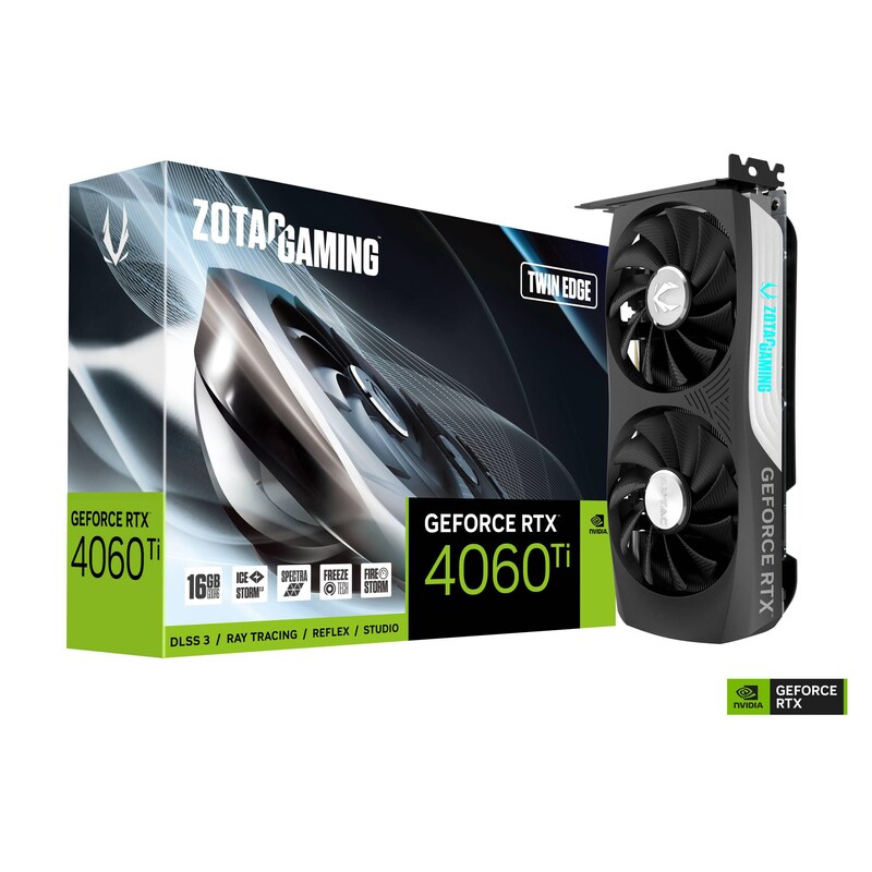 ZOTAC GAMING GeForce RTX 4060TI Twin Edge 16GB GDDR6 Grafikkarte 3xDP/HDMI