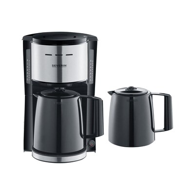 Severin KA 9308 Filterkaffeemaschine 2 Thermokannen schwarz/silber