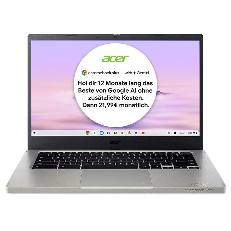 Hexa günstig Kaufen-Acer Chromebook Vero 514 14" FHD i3-1215U 8GB/128GB SSD ChromeOS CBV514-1H-34JU. Acer Chromebook Vero 514 14" FHD i3-1215U 8GB/128GB SSD ChromeOS CBV514-1H-34JU <![CDATA[• Intel® Core™ i3-1215U Prozessor (bis zu 4,4 GHz), Hexa-Core • 35,6 cm (14