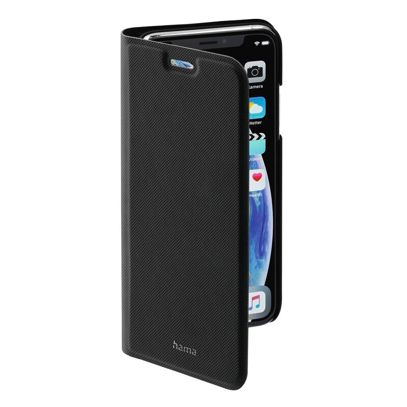 Hama 00184266 Booklet Slim Pro für Apple iPhone X/Xs, Schwarz