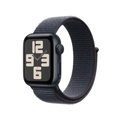 Image of Apple Watch SE GPS + Cellular 40mm Alu Mitternacht Sport Loop Armband tinte