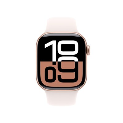 Apple Watch Series 10 LTE 42mm Rose Gold Aluminiumgehäuse mit Light Blush Sportarmband - M/L