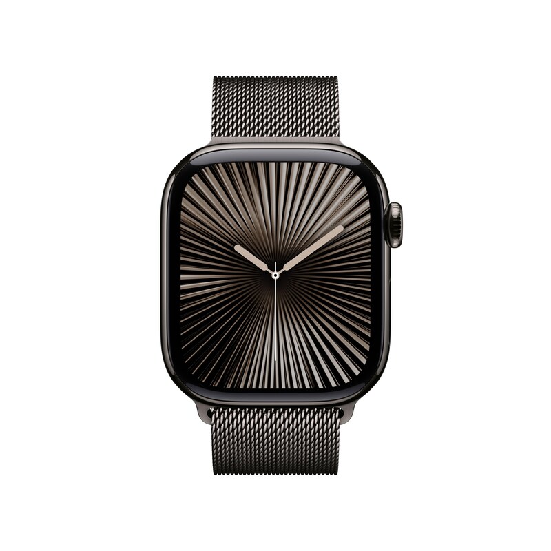 Apple Watch Series 10 LTE 42mm Slate Titangehäuse mit Slate Milanese Loop