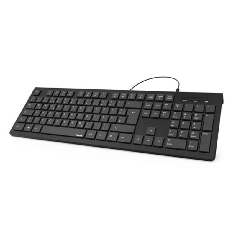 Hama 00182681 Basic-Tastatur KC-200, Schwarz, QWERTZ