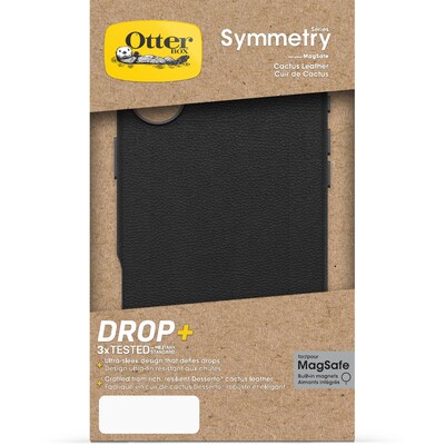 OtterBox Symmetry Cactus Leather Apple iPhone 16 Plus Noir Ash - black