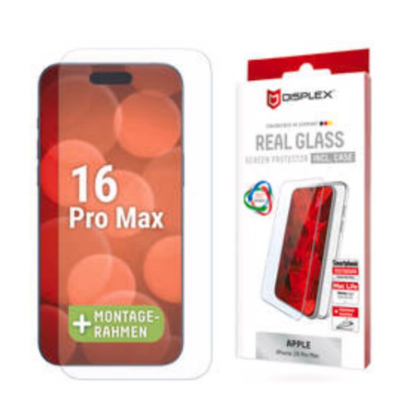 DISPLEX Real Glass + Case iPhone 16 Pro Max