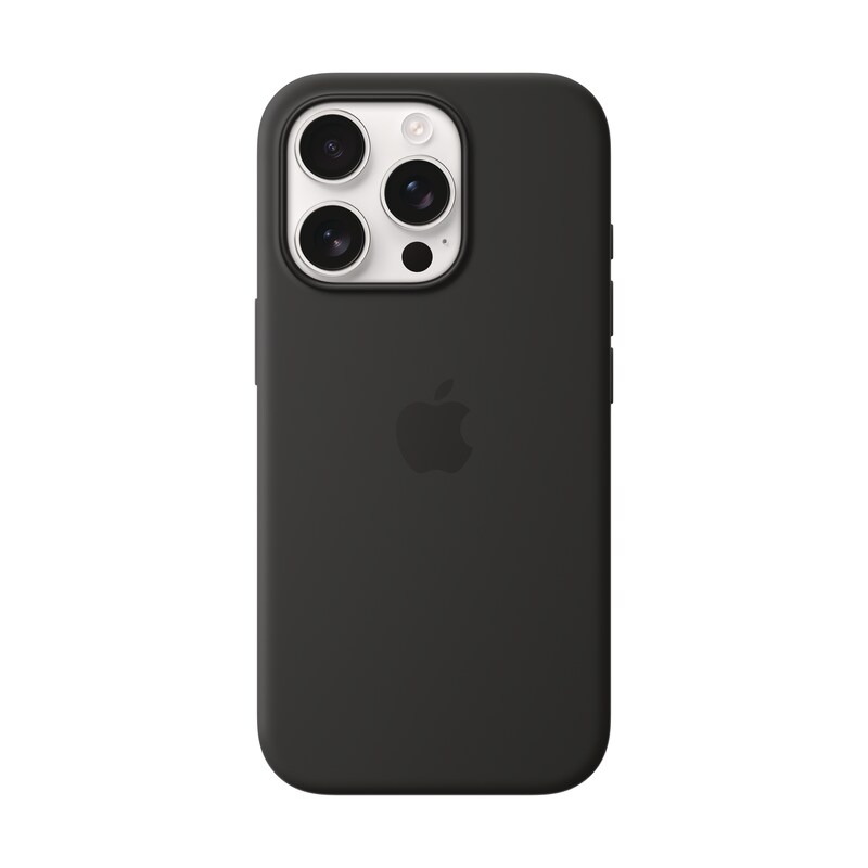 Apple Original iPhone 16 Pro Silikon Case mit MagSafe - Schwarz