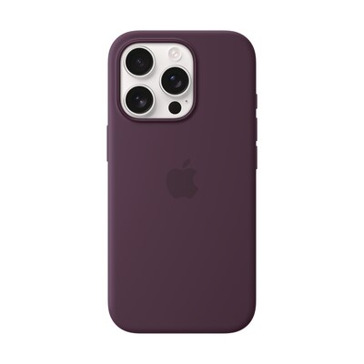 Image of APPLE IPHONE16 PRO SILICONE CASE WITH MAGSAFE - PLUM (MYYM3ZM/A)