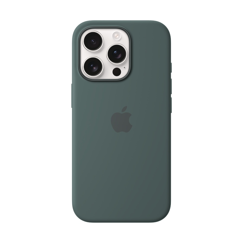 Apple Original iPhone 16 Pro Silikon Case mit MagSafe - Seegrün