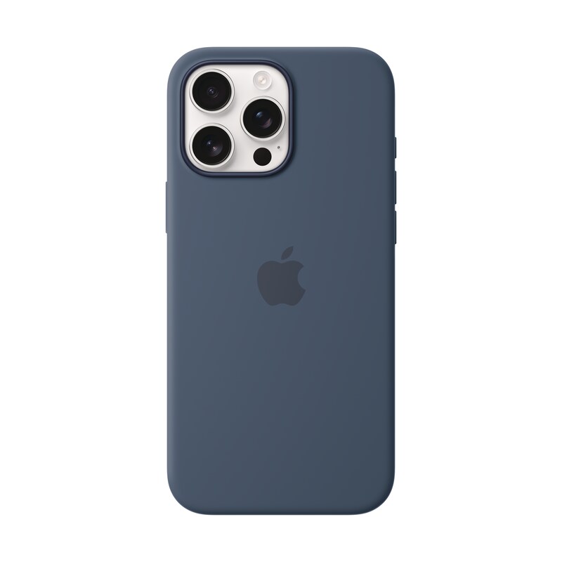 Apple Original iPhone 16 Pro Max Silikon Case mit MagSafe - Denim