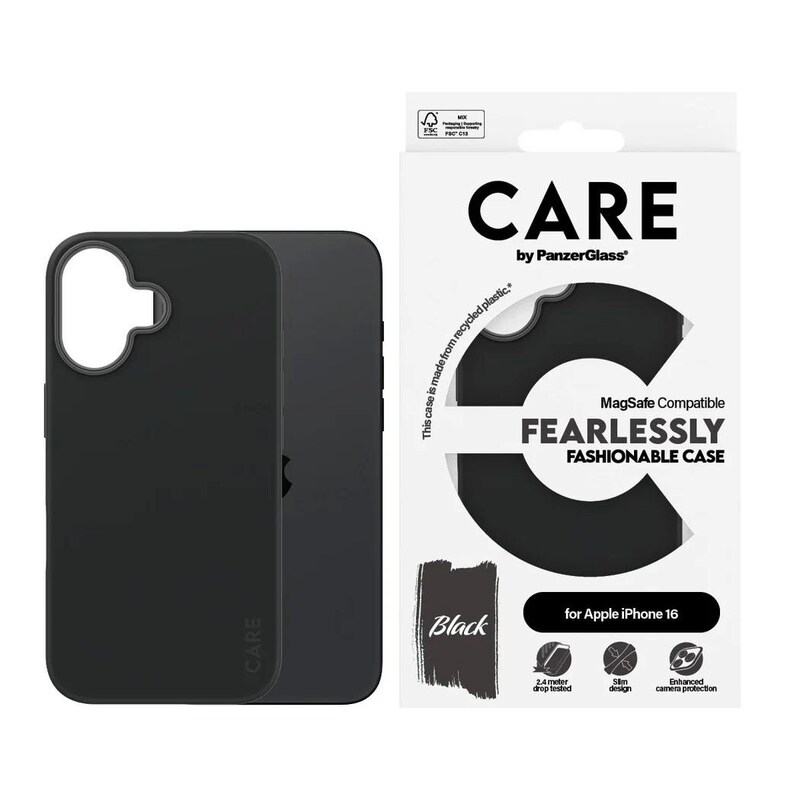 Panzerglass Care By Panzerglass® Fashionable Case M. Magsafe Iphone 16 Schwarz 1377