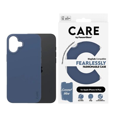 CARE by PanzerGlass® Fashionable Case Blau m. MagSafe iPhone 16 Plus