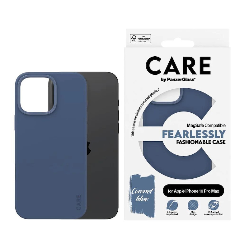 CARE by PanzerGlass® Fashionable Case Blau m. MagSafe iPhone 16 Pro Max