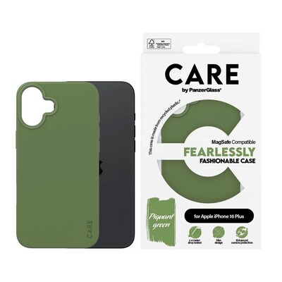 CARE by PanzerGlass® Fashionable Case Grün m. MagSafe iPhone 16 Plus