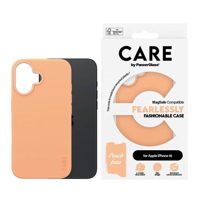 CARE by PanzerGlass® Fashionable Case Peachy m. MagSafe iPhone 16