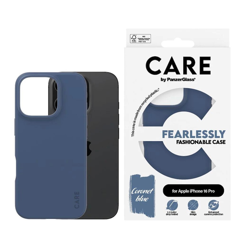 CARE by PanzerGlass® Fashionable Case Blau iPhone 16 Pro