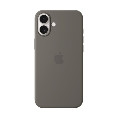 Apple Original iPhone 16 Plus Silikon Case mit MagSafe - Steingrau